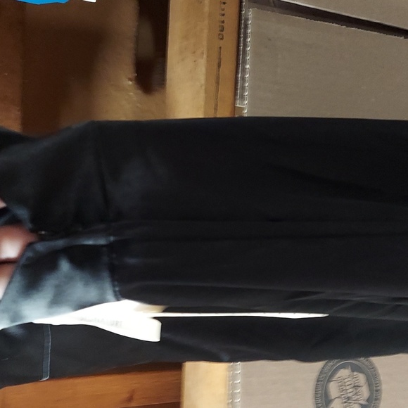 Davids bridal size 6 black gown with high neck and illusion cut out - Picture 6 of 9